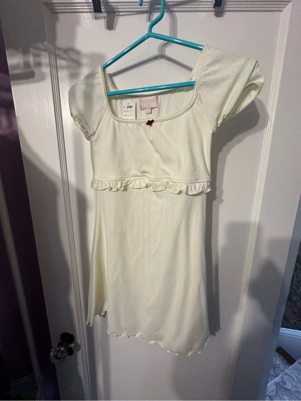 Frankie's Bikinis Mini Dress in white/ Cream